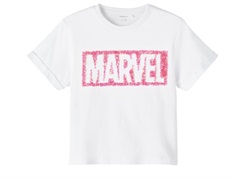 Name It bright white top Marvel pailletter
